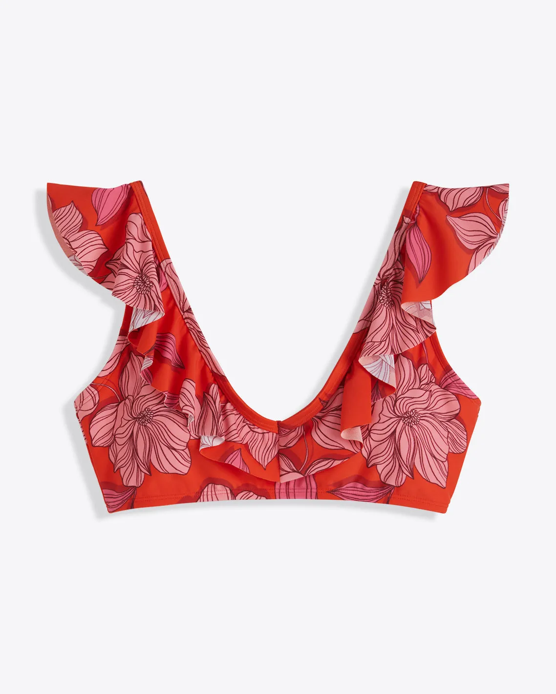 Red Magnolia Ruffle Bralette sold by Draper James product image thumbnail 3