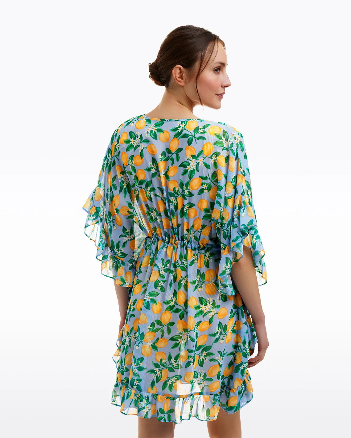 Lemon Blossom Ruffle Caftan Cover Up sold by Draper James product image thumbnail 2