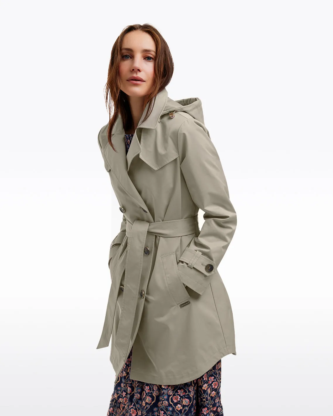 Meghan Trench Coat in Spring Sage sold by Draper James product image thumbnail 2
