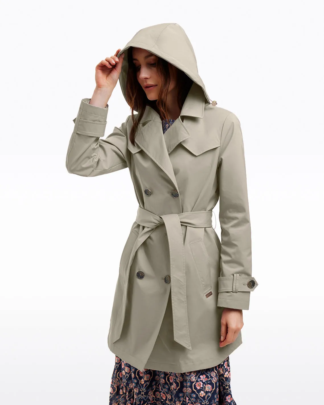 Meghan Trench Coat in Spring Sage sold by Draper James product image thumbnail 3