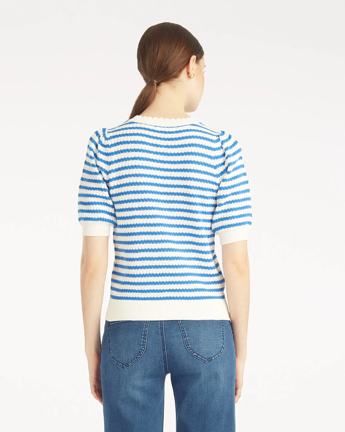 Short Sleeve Pointelle Sweater sold by Draper James product image thumbnail 2