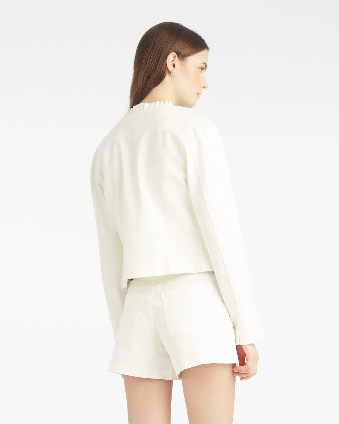 Ruffle Denim Jacket sold by Draper James product image thumbnail 2