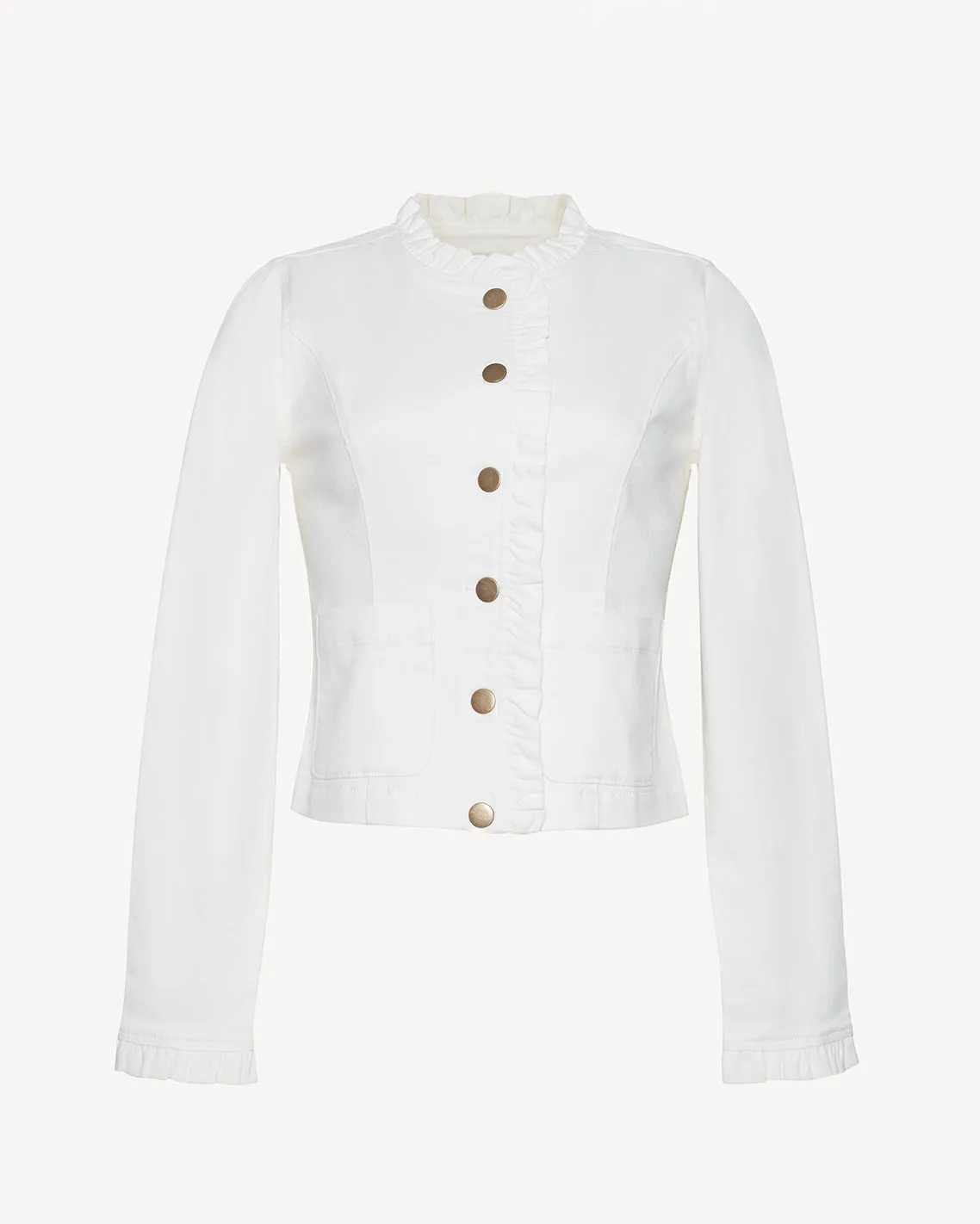 Ruffle Denim Jacket sold by Draper James product image thumbnail 4