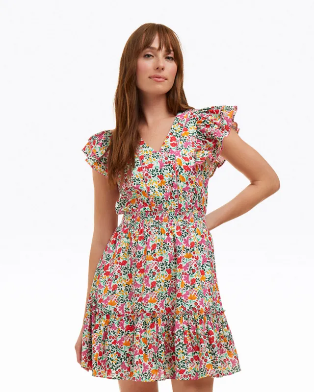 Gabby Mini Dress in Coneflowers sold by Draper James