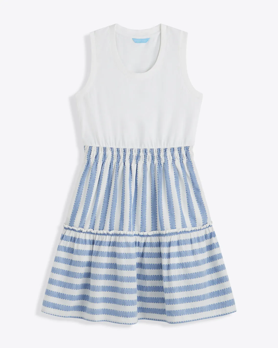 Arden Mixed Media Shirtdress in Wave Stripe sold by Draper James product image thumbnail 4