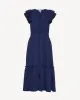 Meg Midi Dress in Navy sold by Draper James