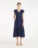 Meg Midi Dress in Navy sold by Draper James