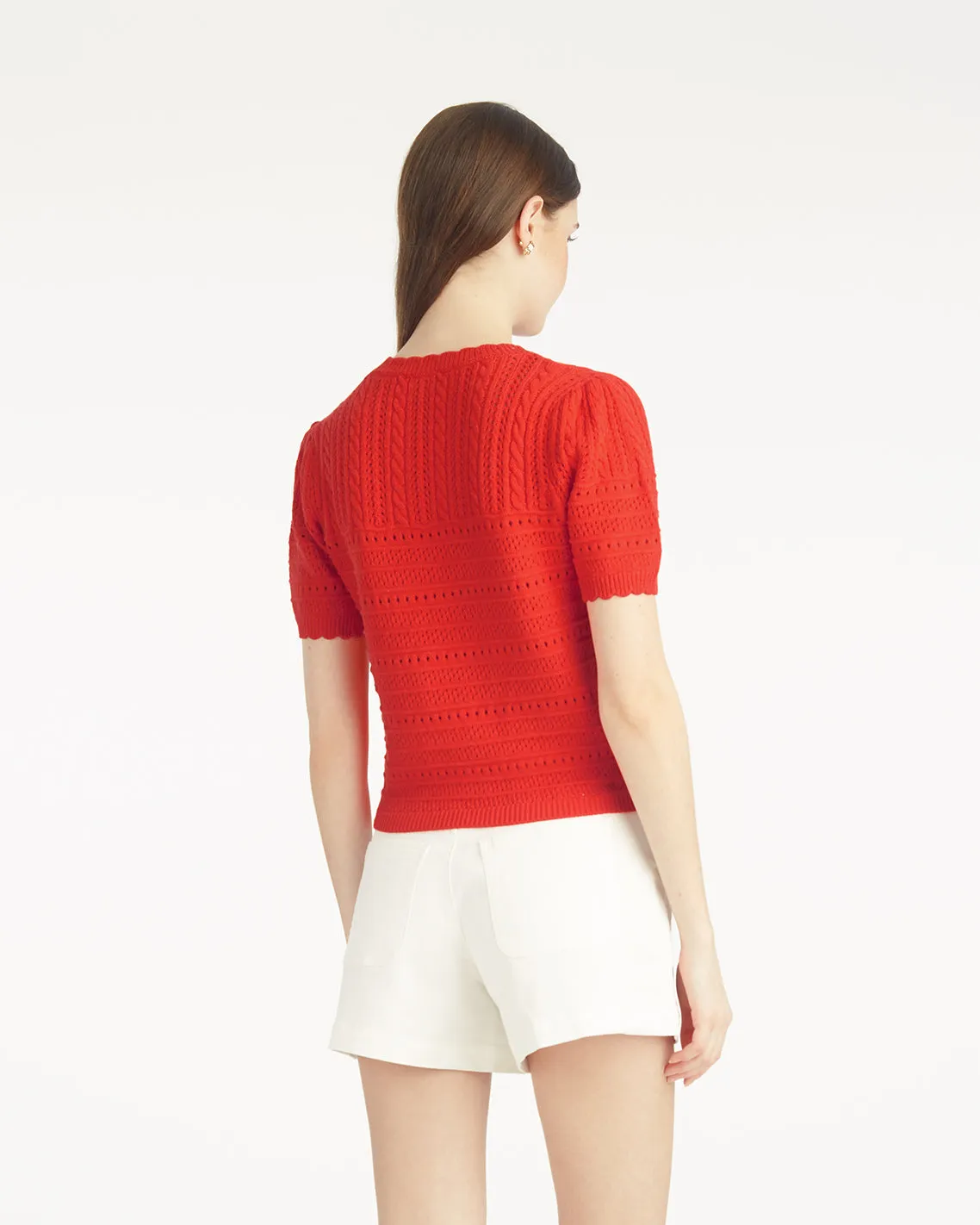 Short Sleeve Pointelle Sweater sold by Draper James product image thumbnail 2