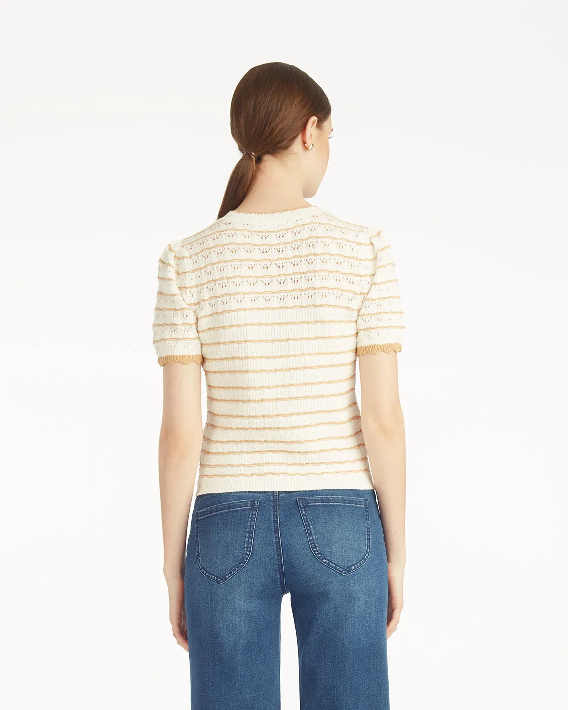 Short Sleeve Pointelle Sweater sold by Draper James product image thumbnail 2