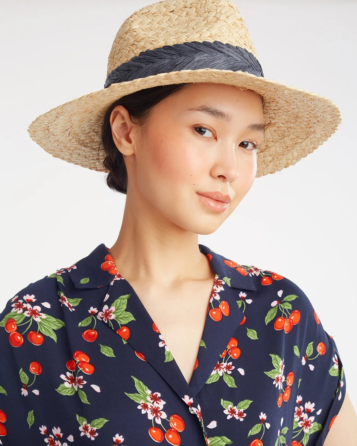 Raffia Fedora sold by Draper James product image thumbnail 2