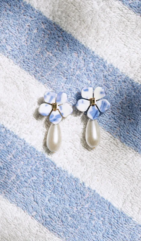 Bloom Pearl Drop Earrings sold by Draper James