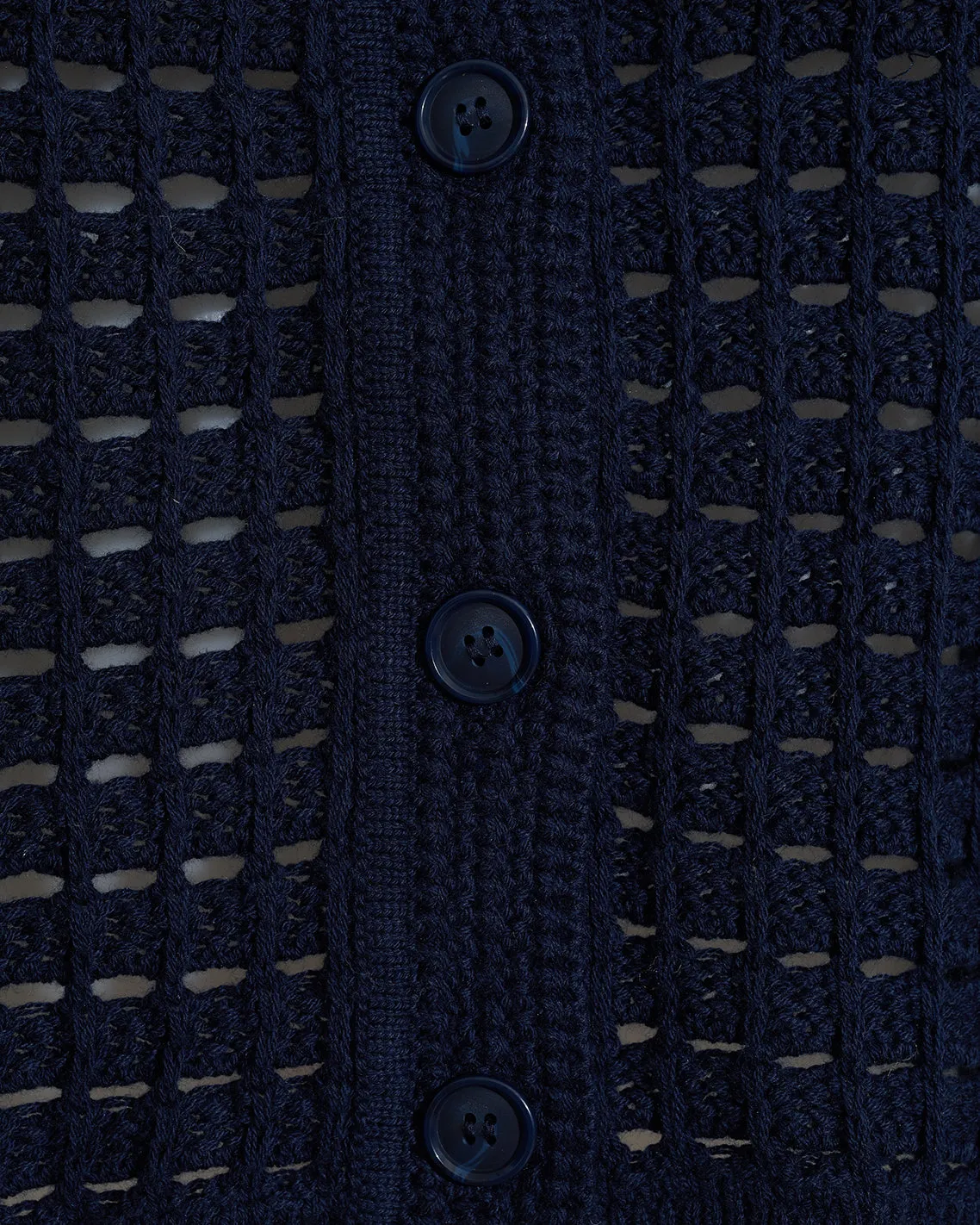 Crochet Sweater Cardigan in Nassau Navy sold by Draper James product image thumbnail 4