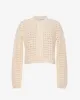 Crochet Sweater Cardigan in Beige sold by Draper James