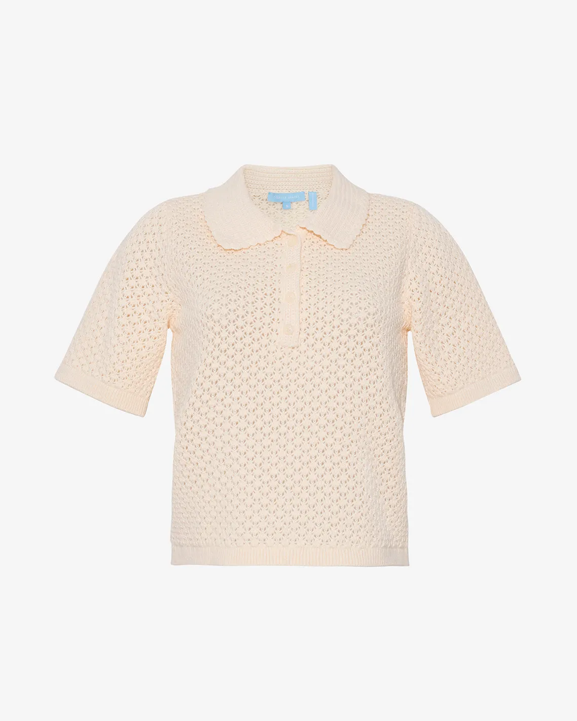 Sweater Polo with Scalloped Collar sold by Draper James product image thumbnail 4