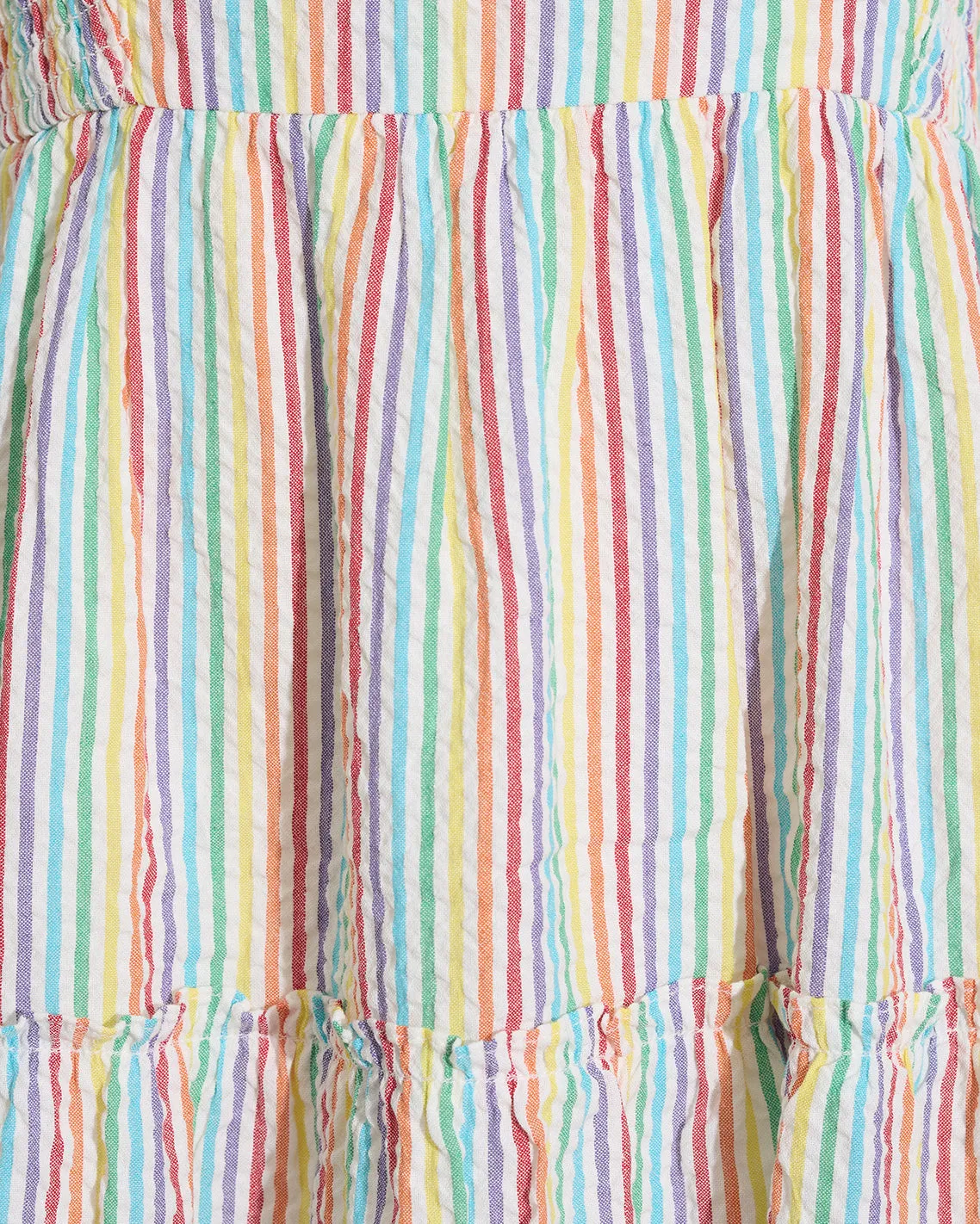 Taylor Tiered Midi Dress in Rainbow Stripes sold by Draper James product image thumbnail 5