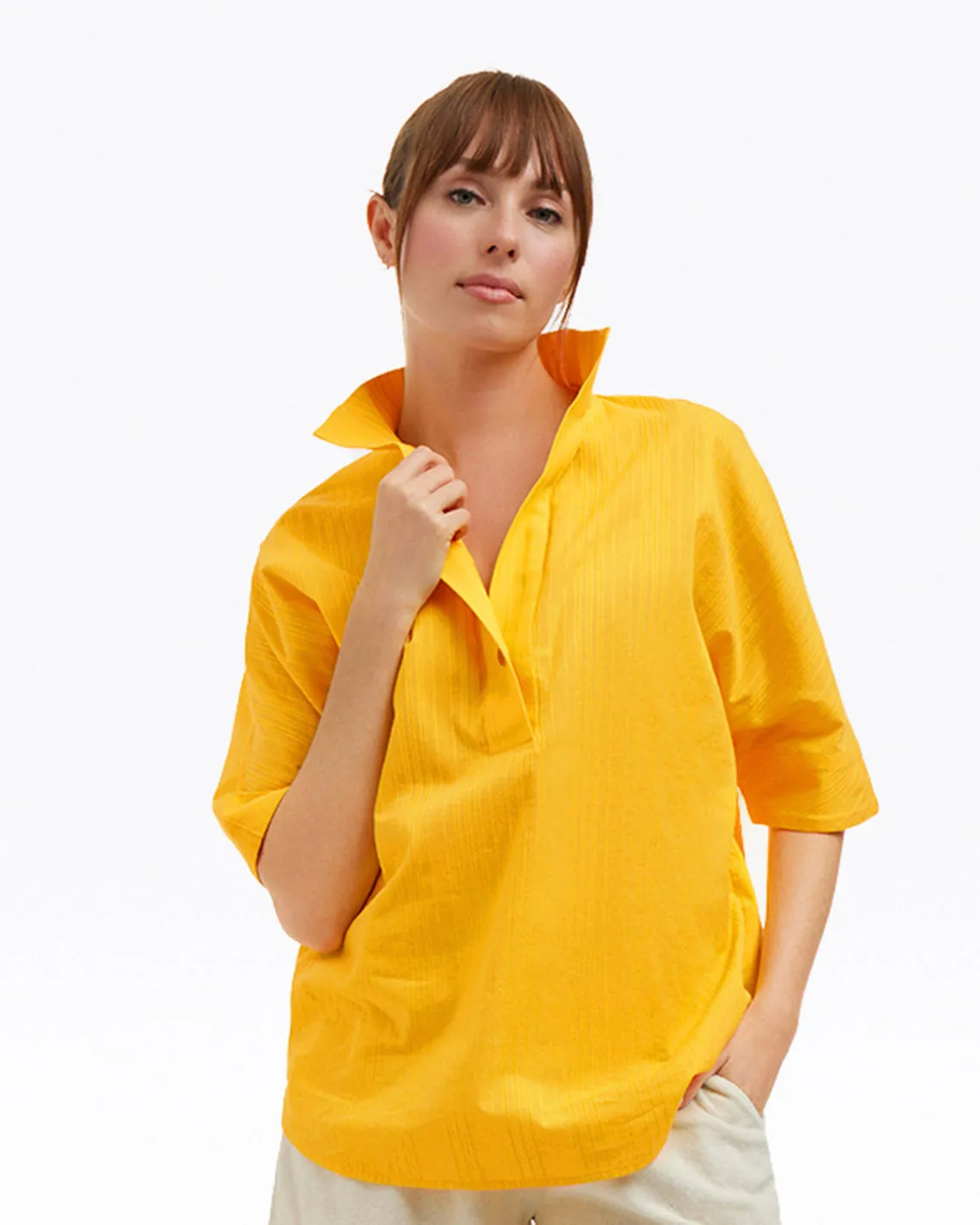 Logan Top in Cotton Dobby sold by Draper James