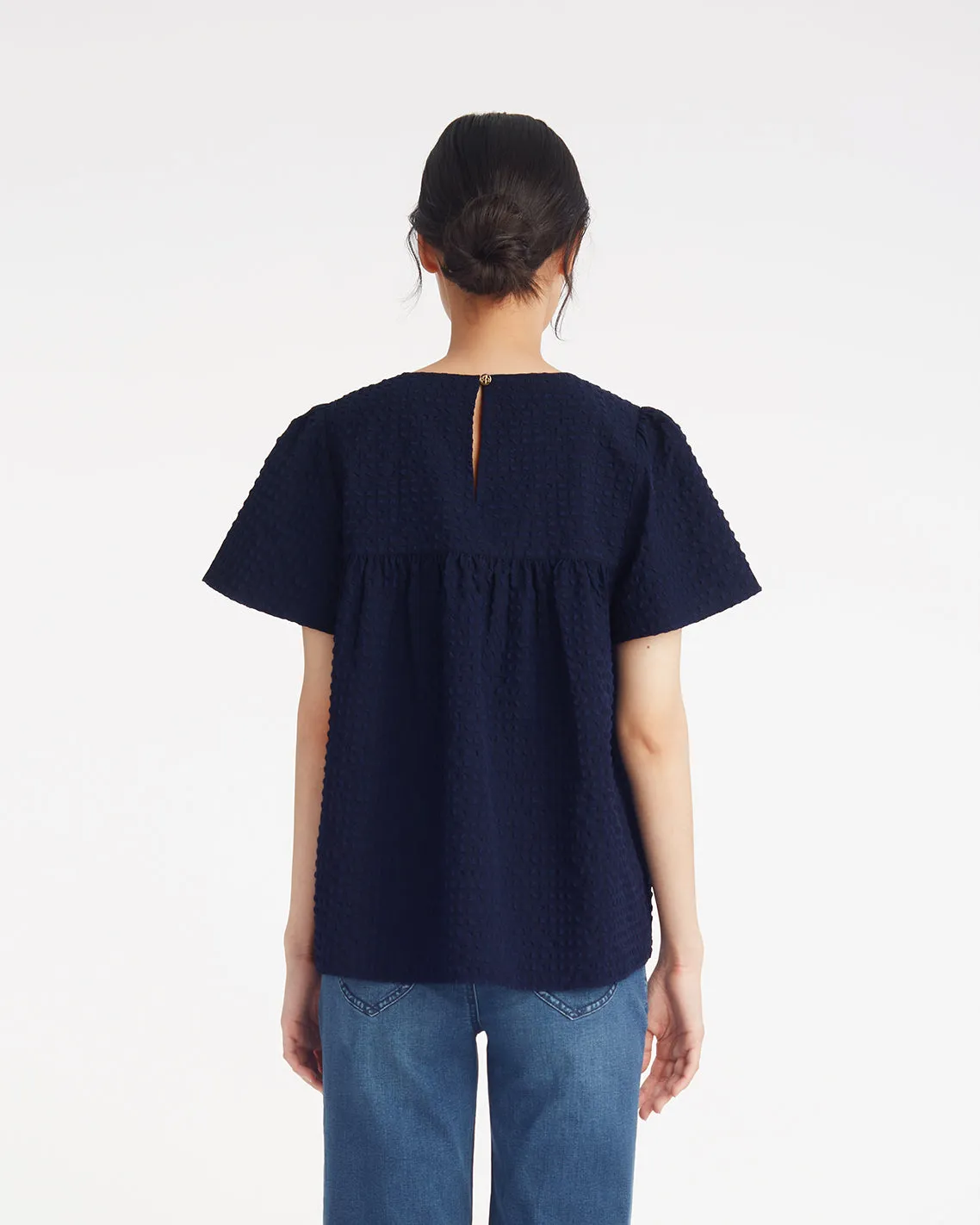 Flutter Sleeve Top in Seersucker sold by Draper James product image thumbnail 2