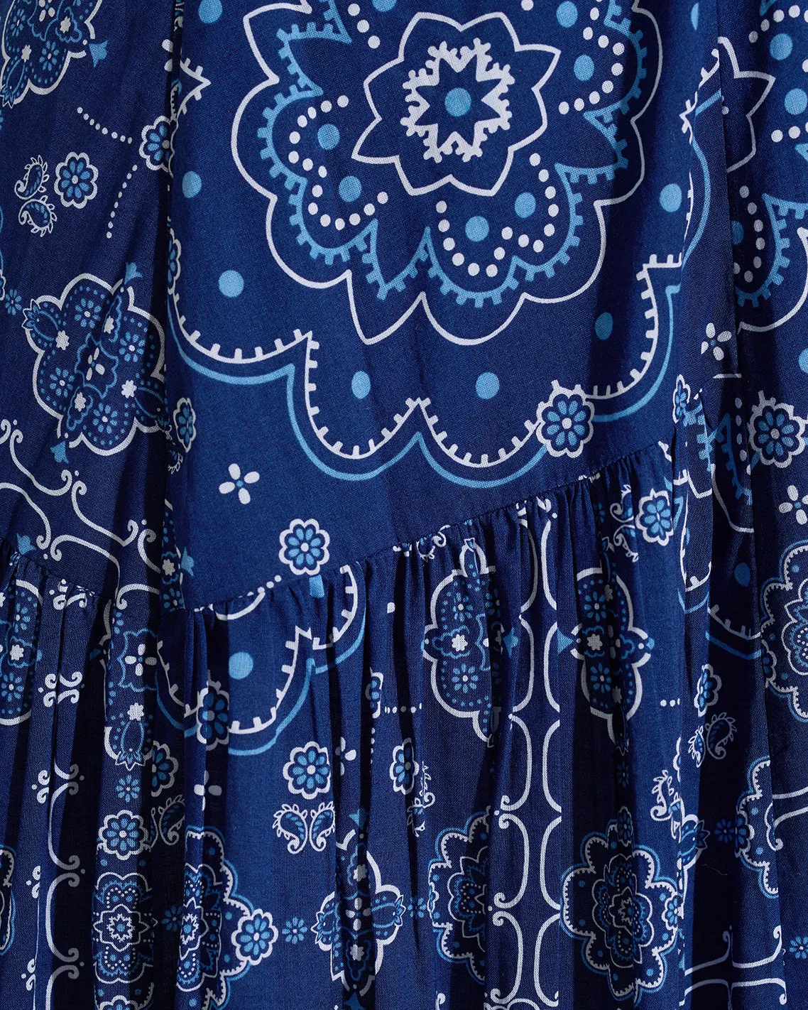 Riley Midi Shirtdress in Bandana Blue sold by Draper James product image thumbnail 4