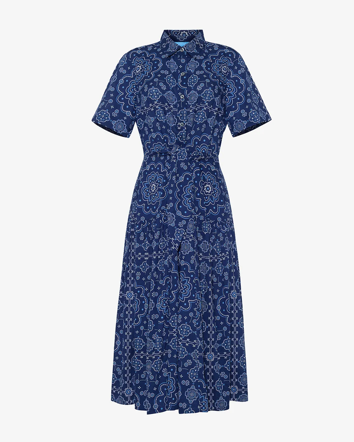 Riley Midi Shirtdress in Bandana Blue sold by Draper James product image thumbnail 3