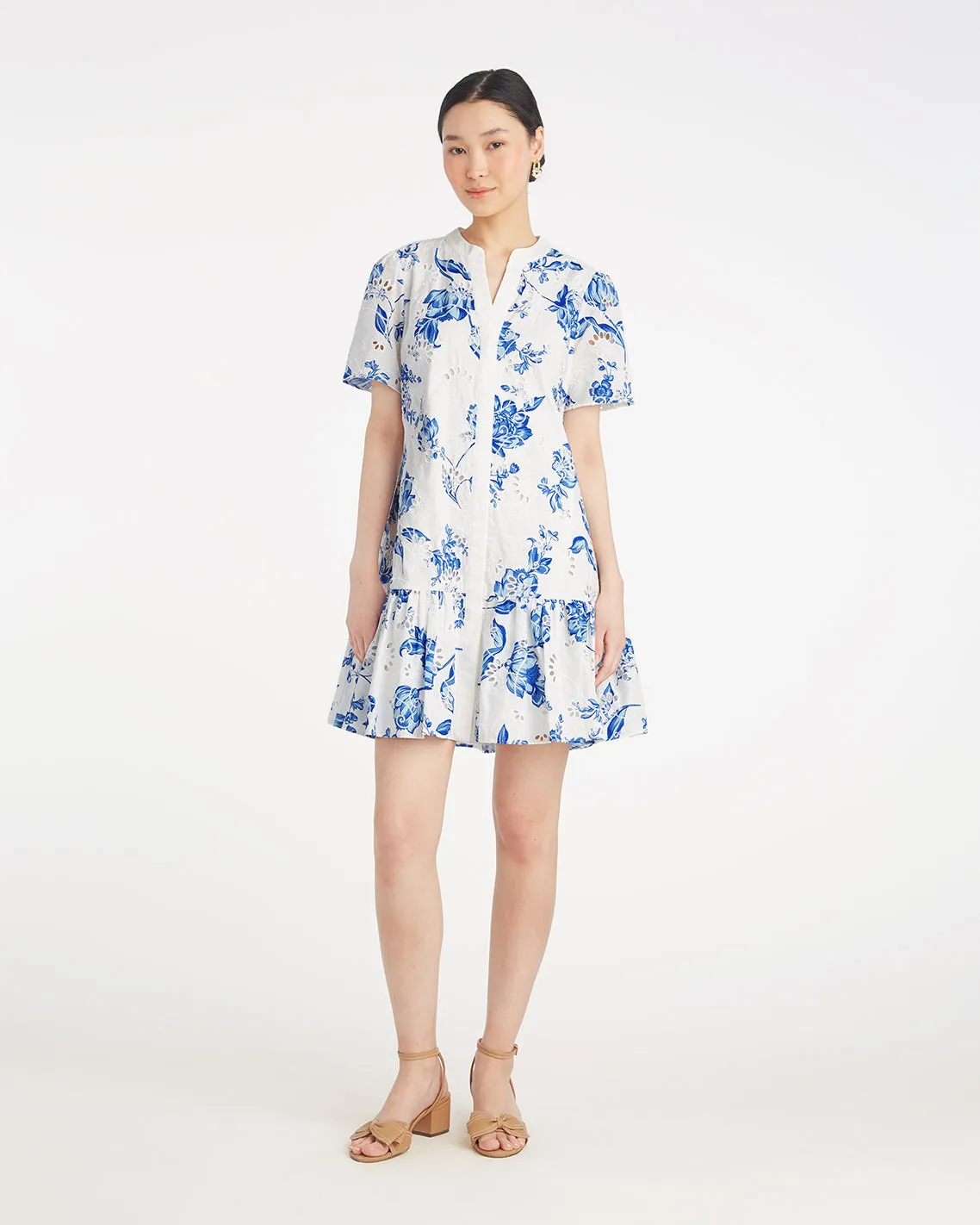 Molly Mini Dress in Magnolia Toile sold by Draper James