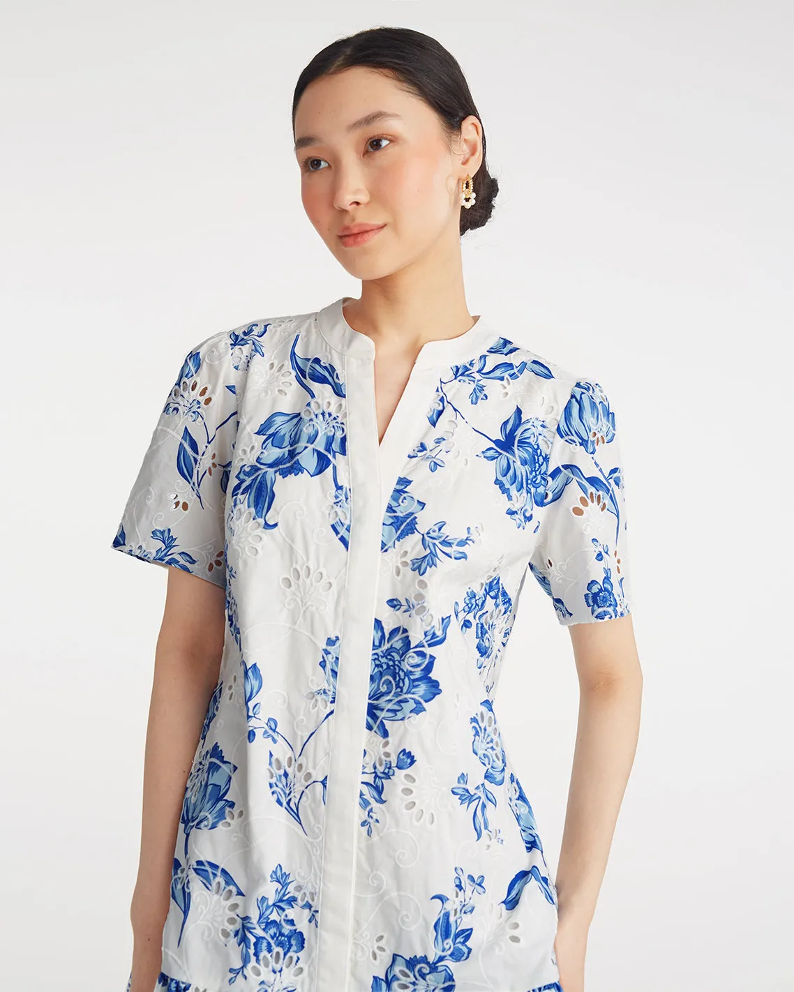 Molly Mini Dress in Magnolia Toile sold by Draper James product image thumbnail 2