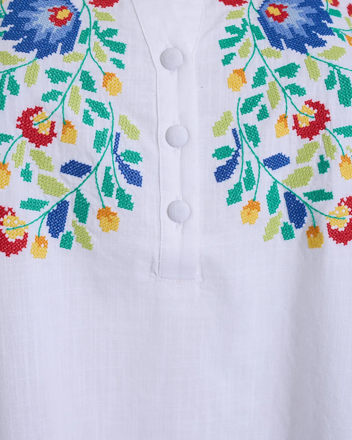 Long Sleeve Top with Floral Embroidery sold by Draper James product image thumbnail 3