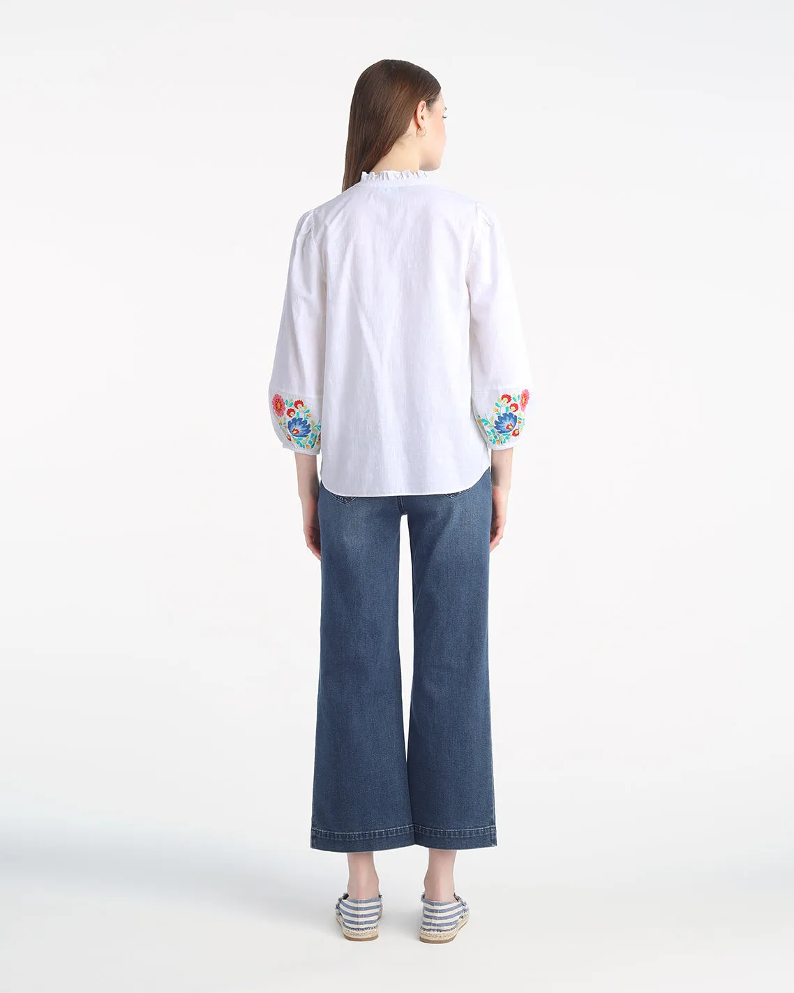 Long Sleeve Top with Floral Embroidery sold by Draper James product image thumbnail 2
