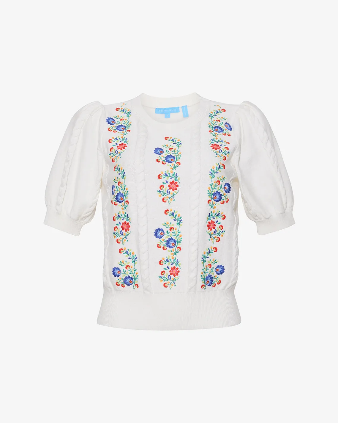 Short Sleeve Sweater with Floral Embroidery sold by Draper James product image thumbnail 4