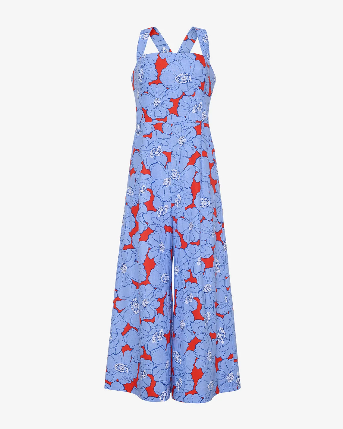 Kendall Sleeveless Jumpsuit in Floating Floral sold by Draper James product image thumbnail 3