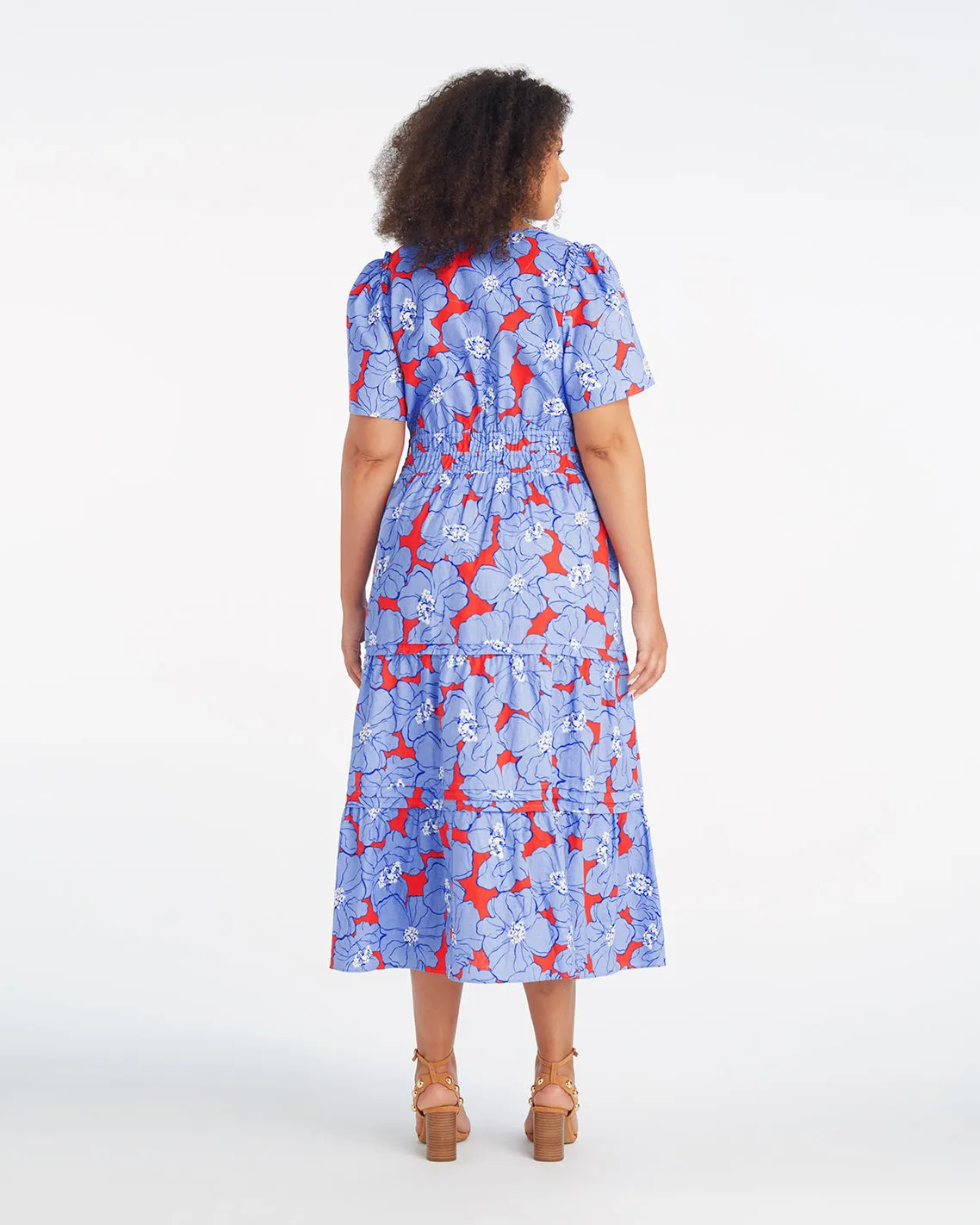 Hollie Midi Dress in Floating Floral sold by Draper James product image thumbnail 4