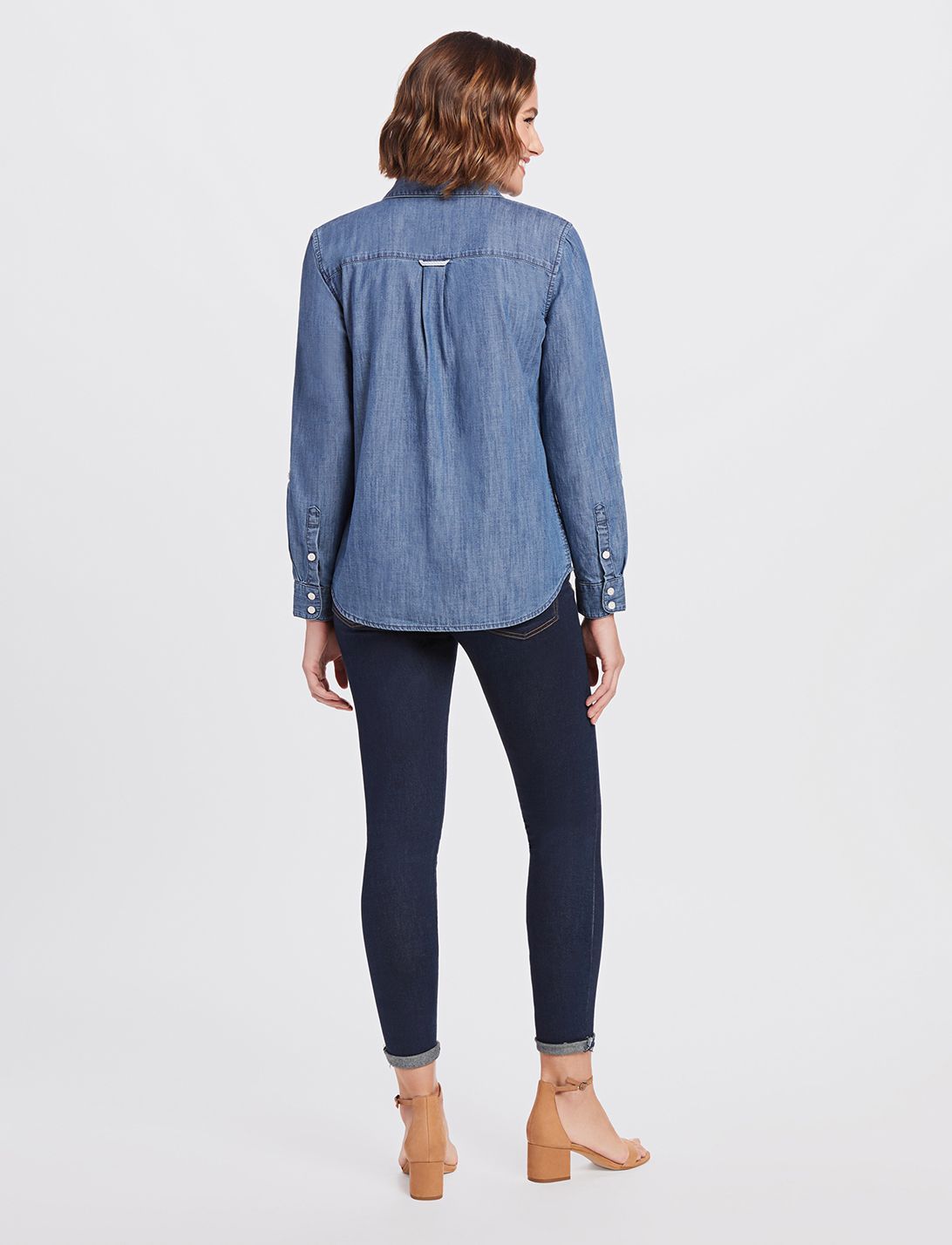 Long Sleeve Chambray Button Down Shirt sold by Draper James product image thumbnail 6