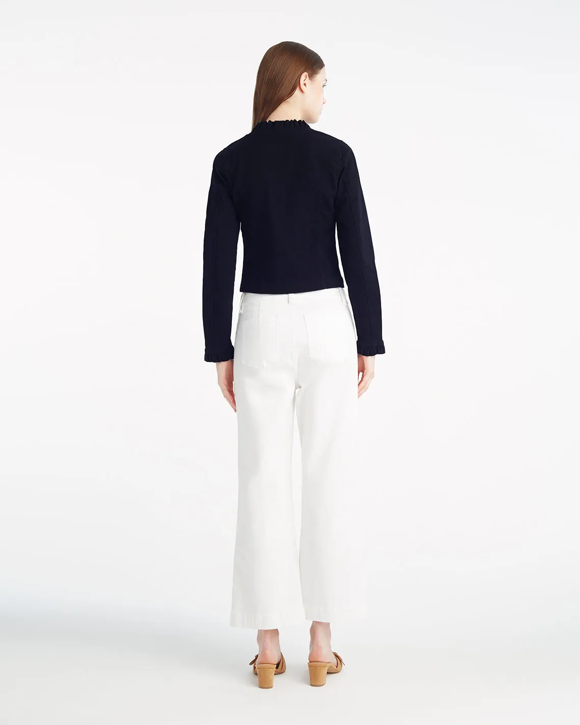 Ruffle Denim Jacket sold by Draper James product image thumbnail 2