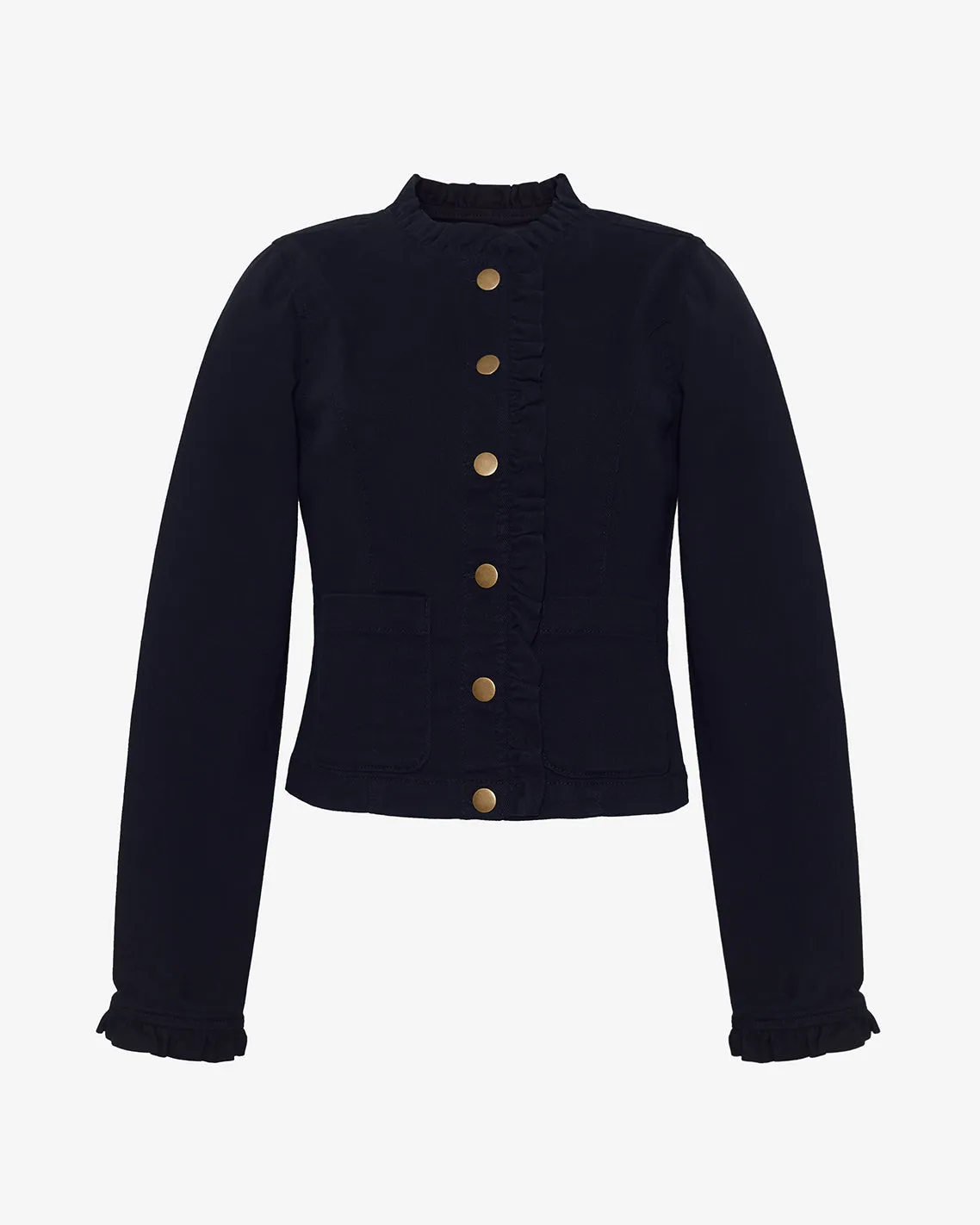 Ruffle Denim Jacket sold by Draper James product image thumbnail 3