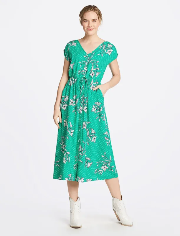 V-Neck Button Front Dress sold by Draper James