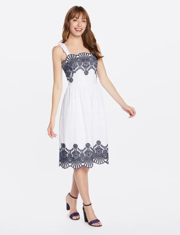 Bow Strap Eyelet Dress sold by Draper James