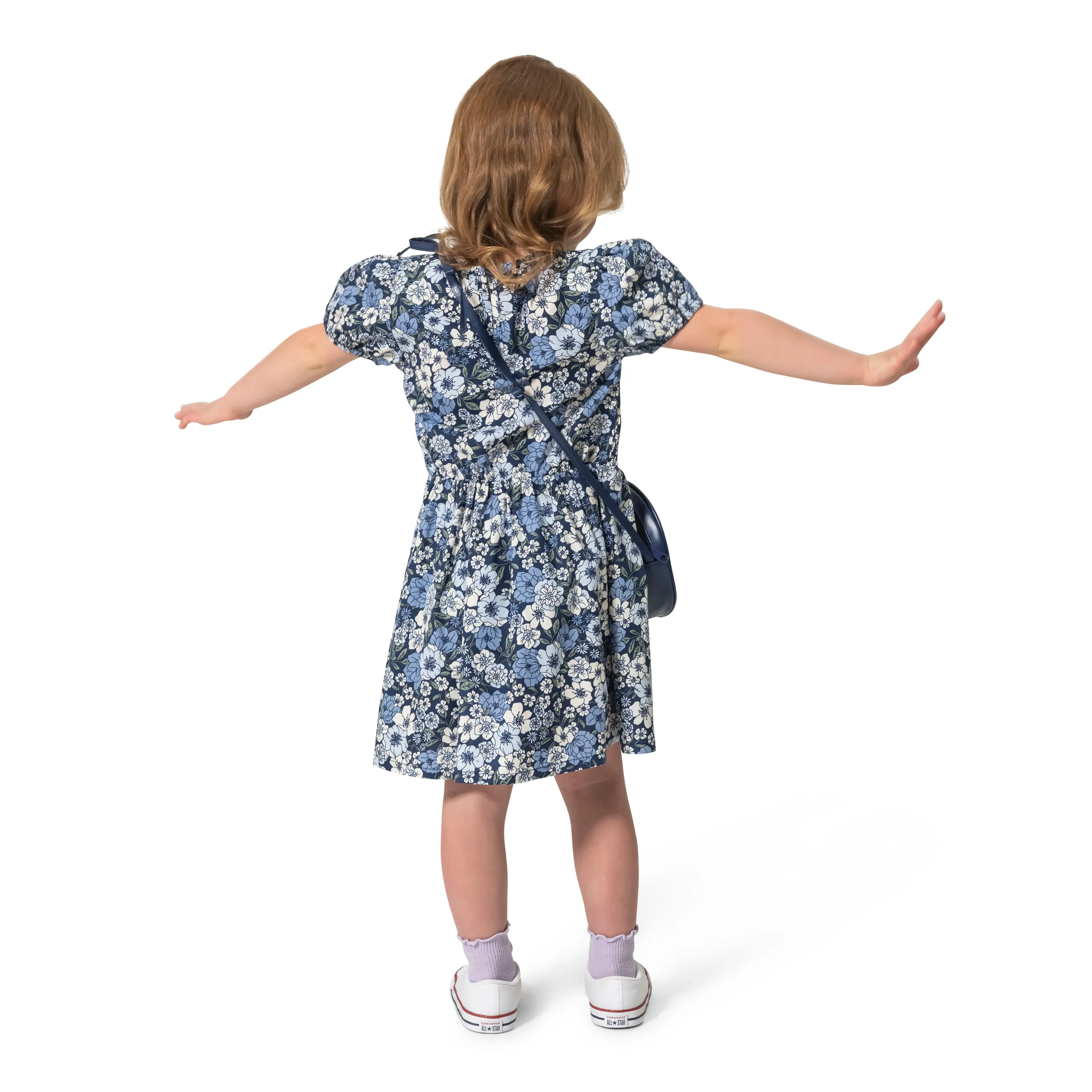 Girls' Short-Sleeve Floral Dress And Purse Set sold by Draper James product image thumbnail 3