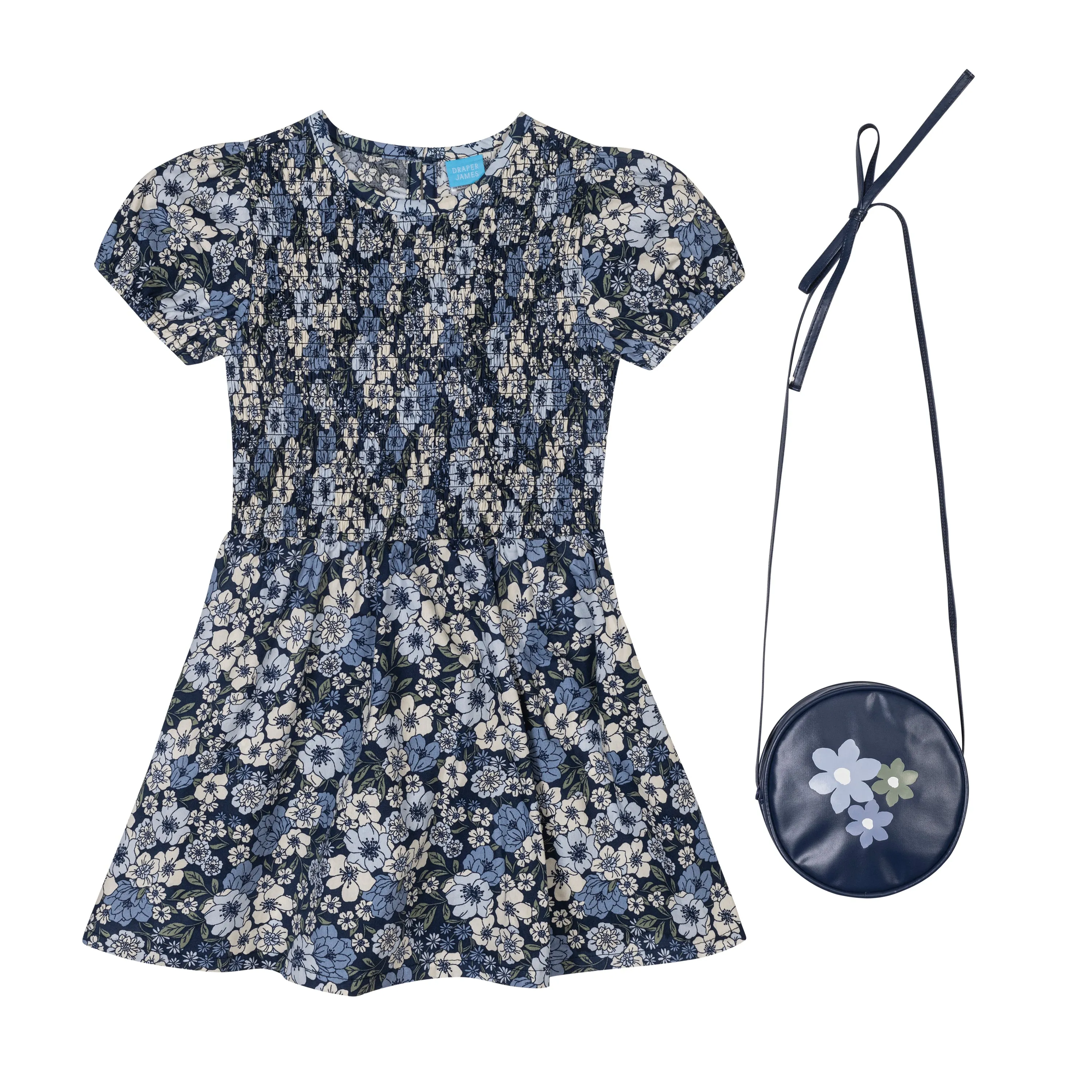 Girls' Short-Sleeve Floral Dress And Purse Set sold by Draper James