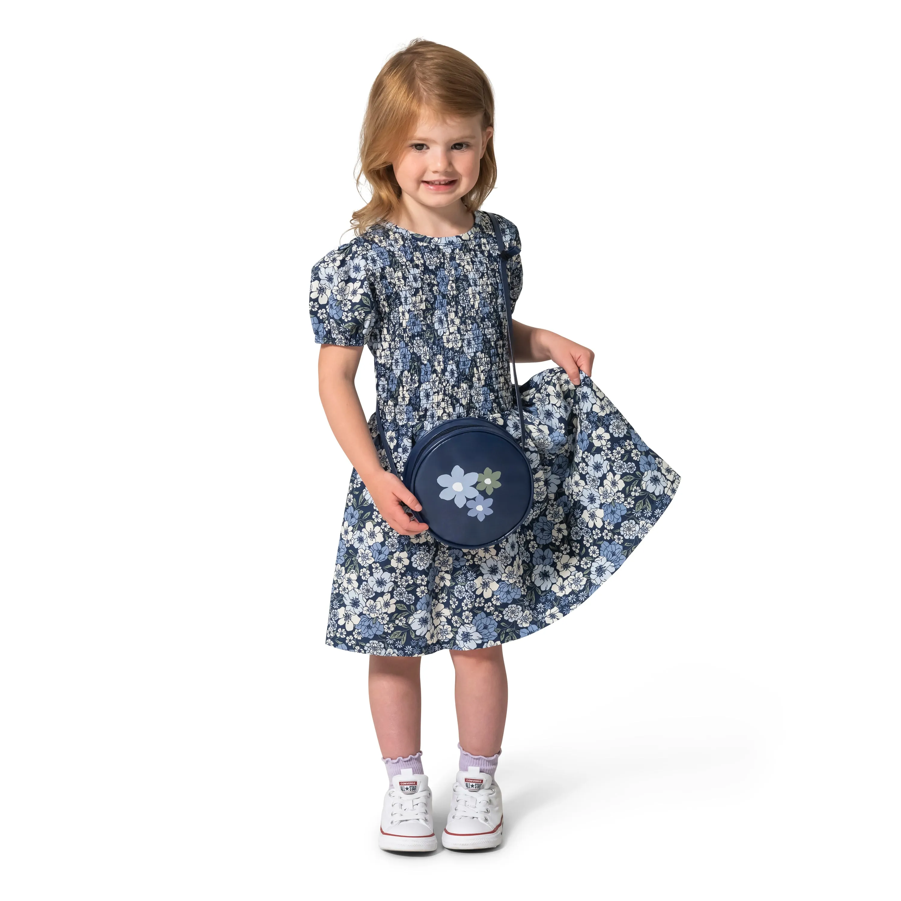 Girls' Short-Sleeve Floral Dress And Purse Set sold by Draper James product image thumbnail 2
