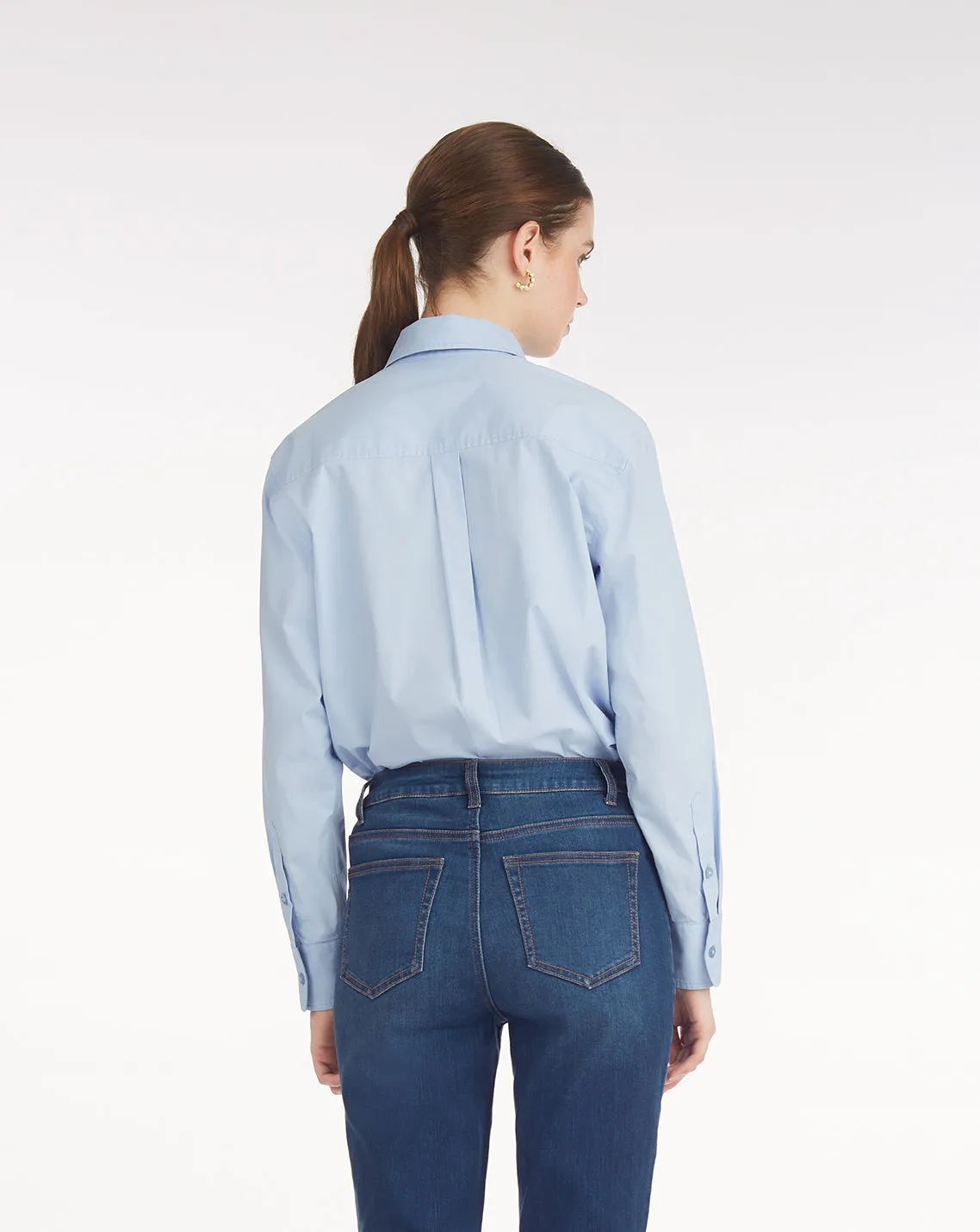 Long-Sleeve Button Down in Cotton Poplin sold by Draper James product image thumbnail 2