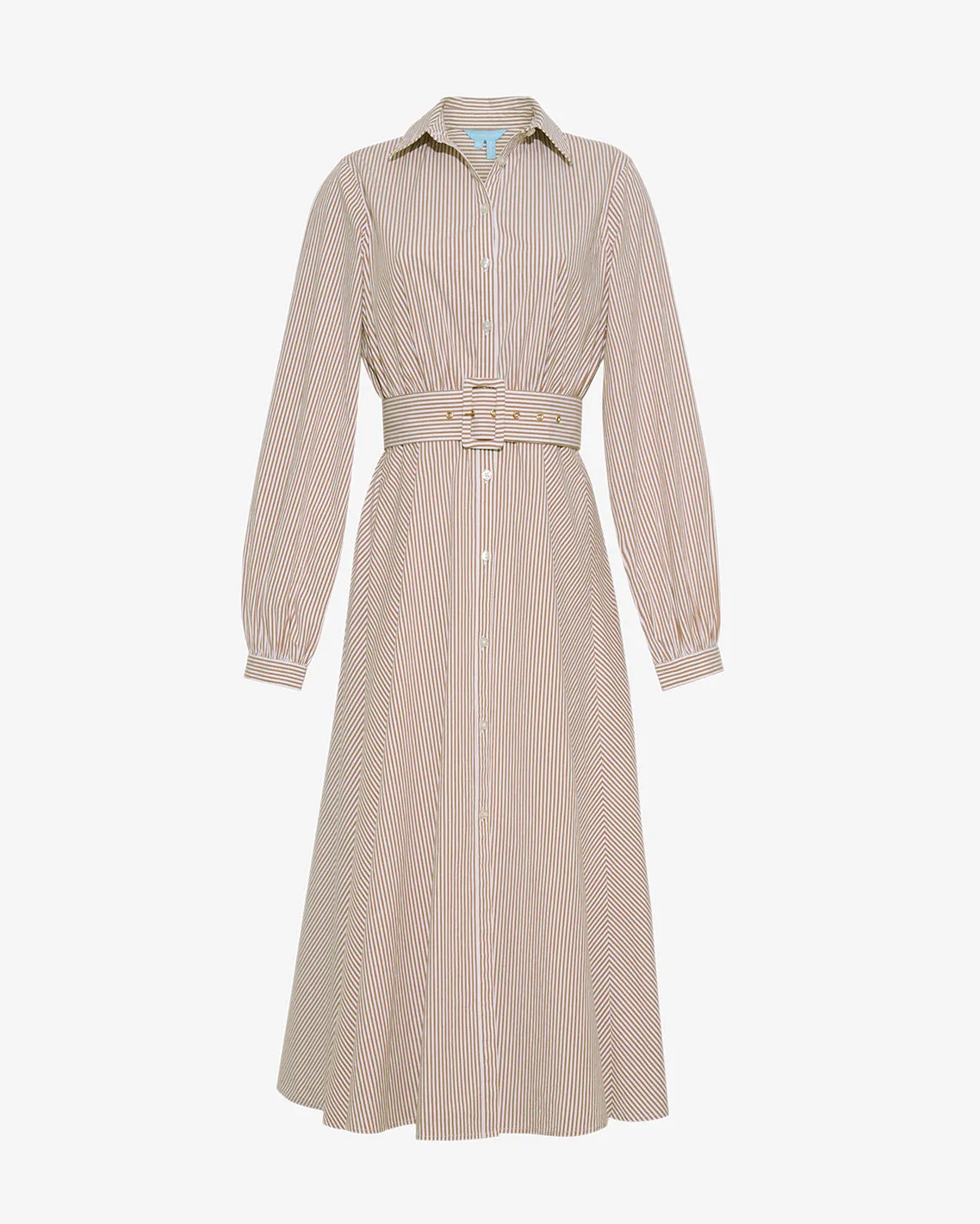 Eliza Midi Shirtdress in Rust Stripe sold by Draper James product image thumbnail 3