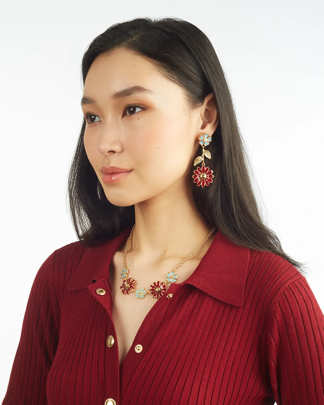 Burgundy Blooms Drops sold by Draper James product image thumbnail 2