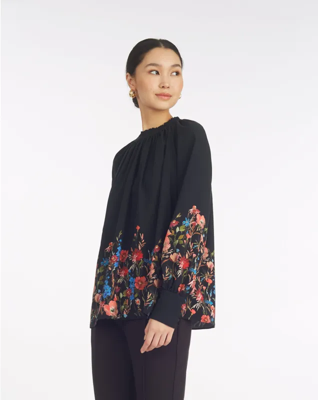 Long-Sleeve Top in Moonlit Blooms made by Draper James