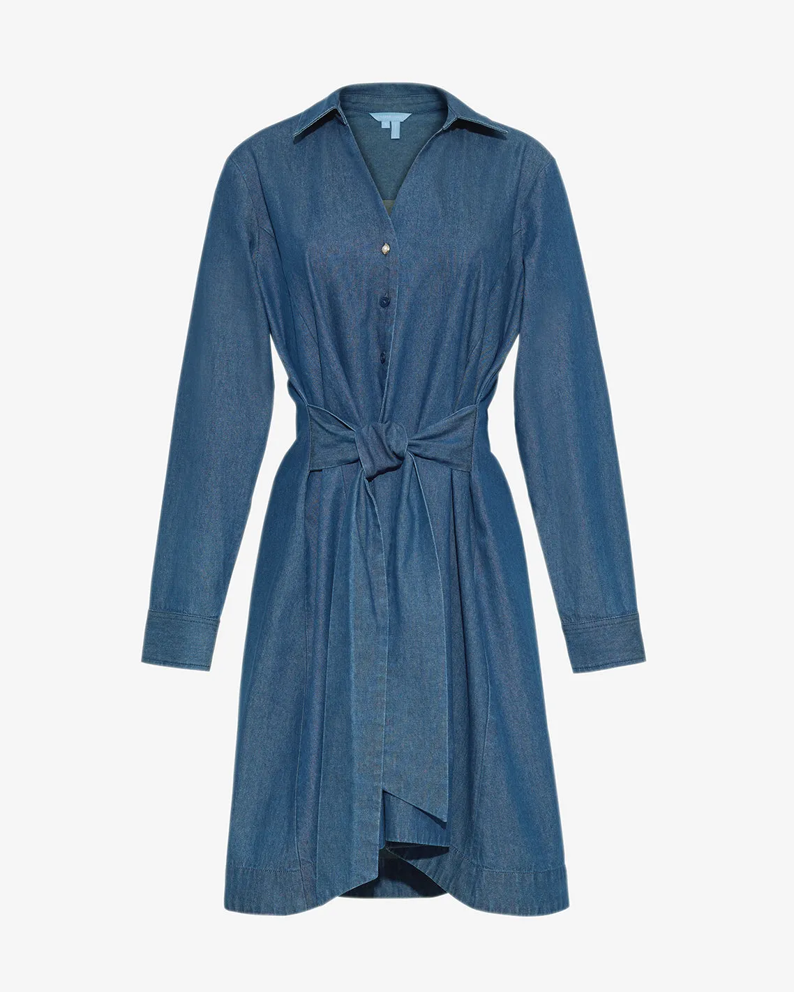 Layla Shirtdress in Dark Wash Chambray sold by Draper James product image thumbnail 3