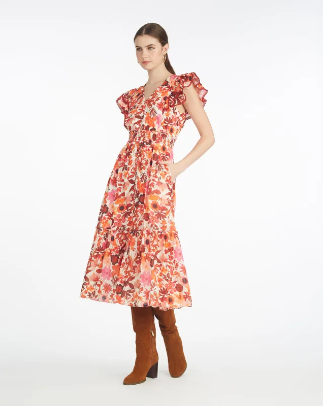 Meg Midi Dress in Botanical Garden sold by Draper James