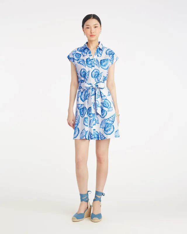 Trisha Shirtdress in Seashells sold by Draper James