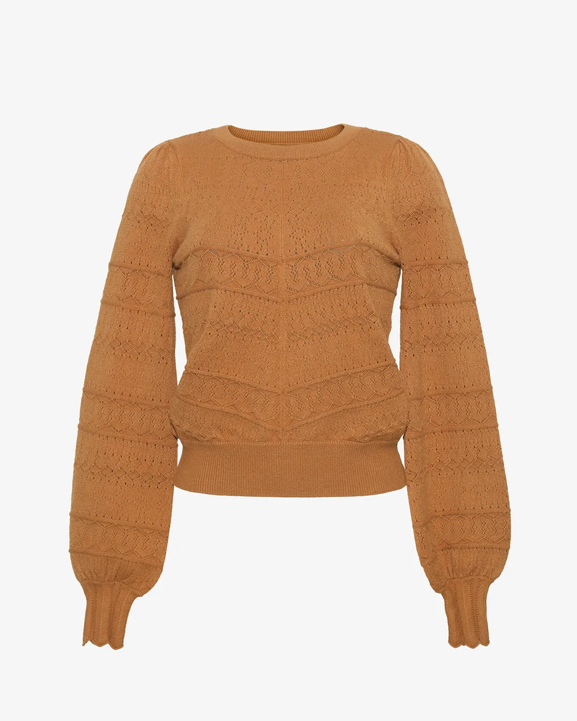 Long-Sleeve Pointelle Sweater sold by Draper James product image thumbnail 3