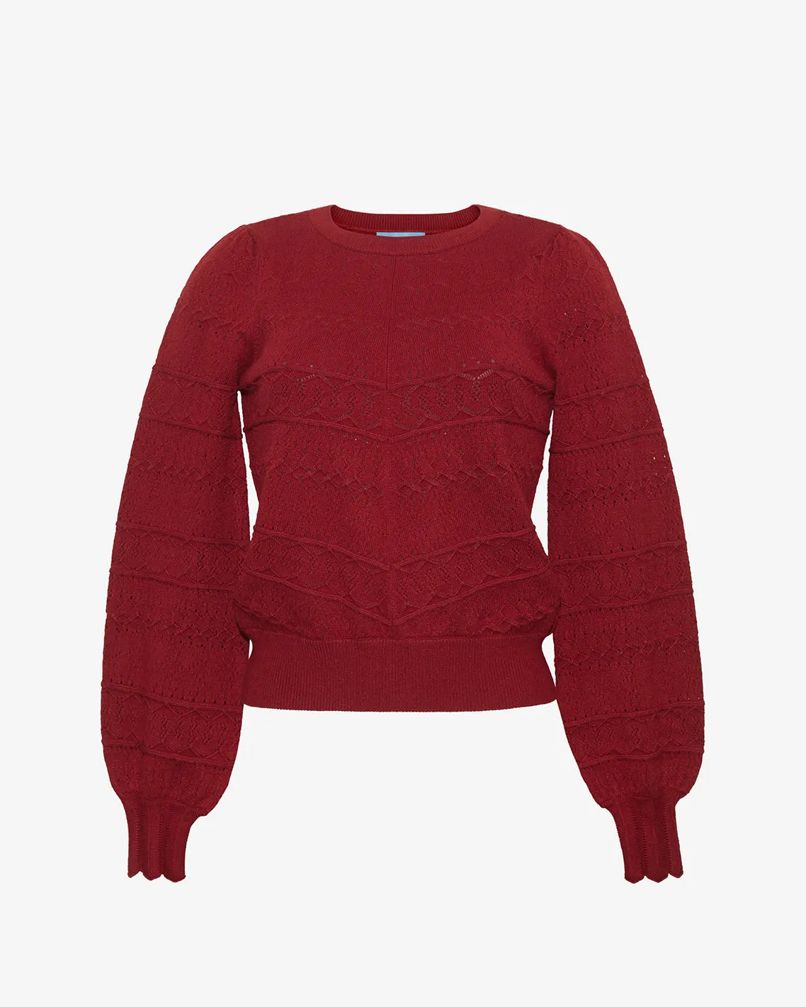 Long-Sleeve Pointelle Sweater sold by Draper James product image thumbnail 3
