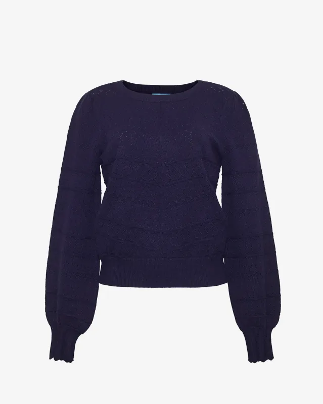 Long-Sleeve Pointelle Sweater made by Draper James