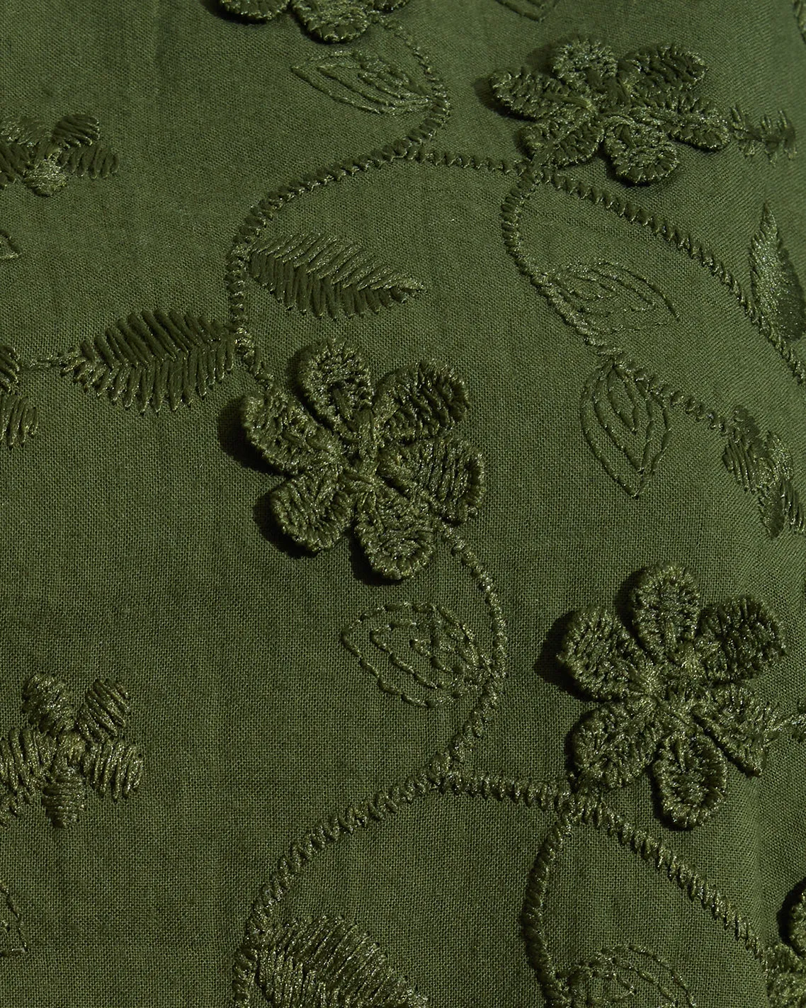 Layla Shirtdress in Olive Embroidered Floral sold by Draper James product image thumbnail 4