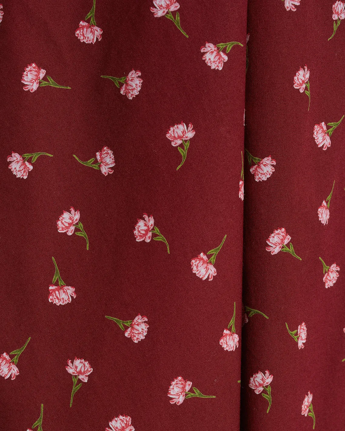 Long-Sleeve Button Down in Burgundy Buds sold by Draper James product image thumbnail 4